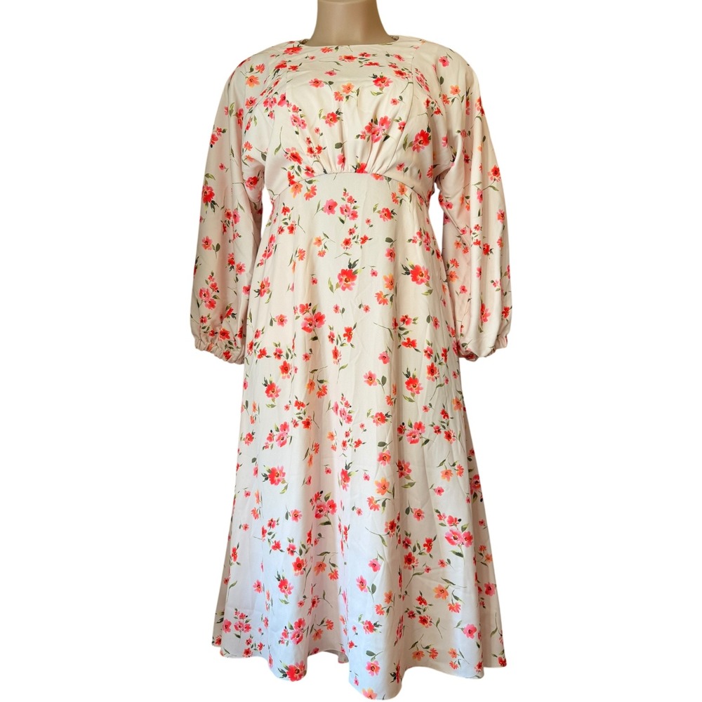 Alexia Admor Constance Floral Midi Dress NWT Size 10 Wedding Guest
